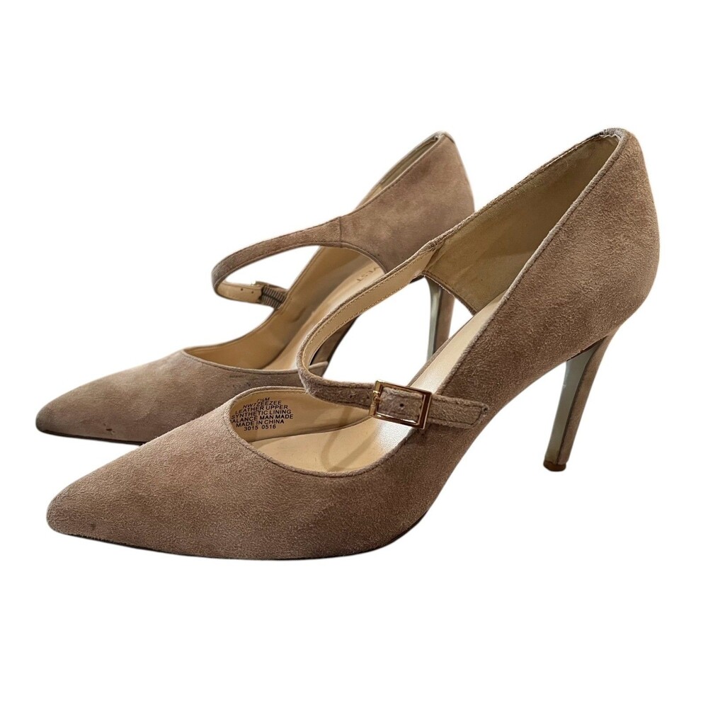 Nine West Beige Suede ZeeZee Pumps  Size 7.5  Classic Officecore Career